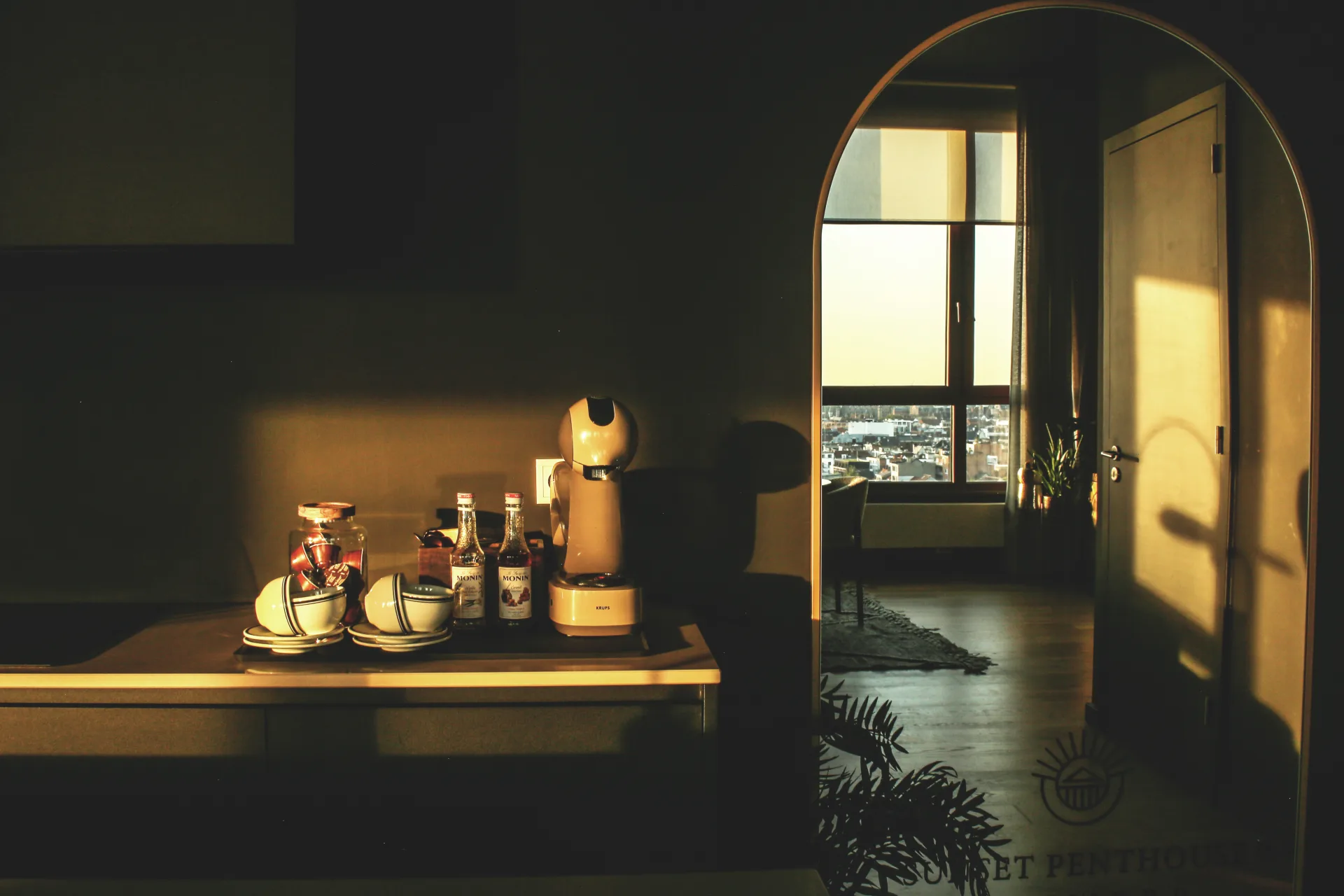 Sunset Penthouse Antwerp — coffee